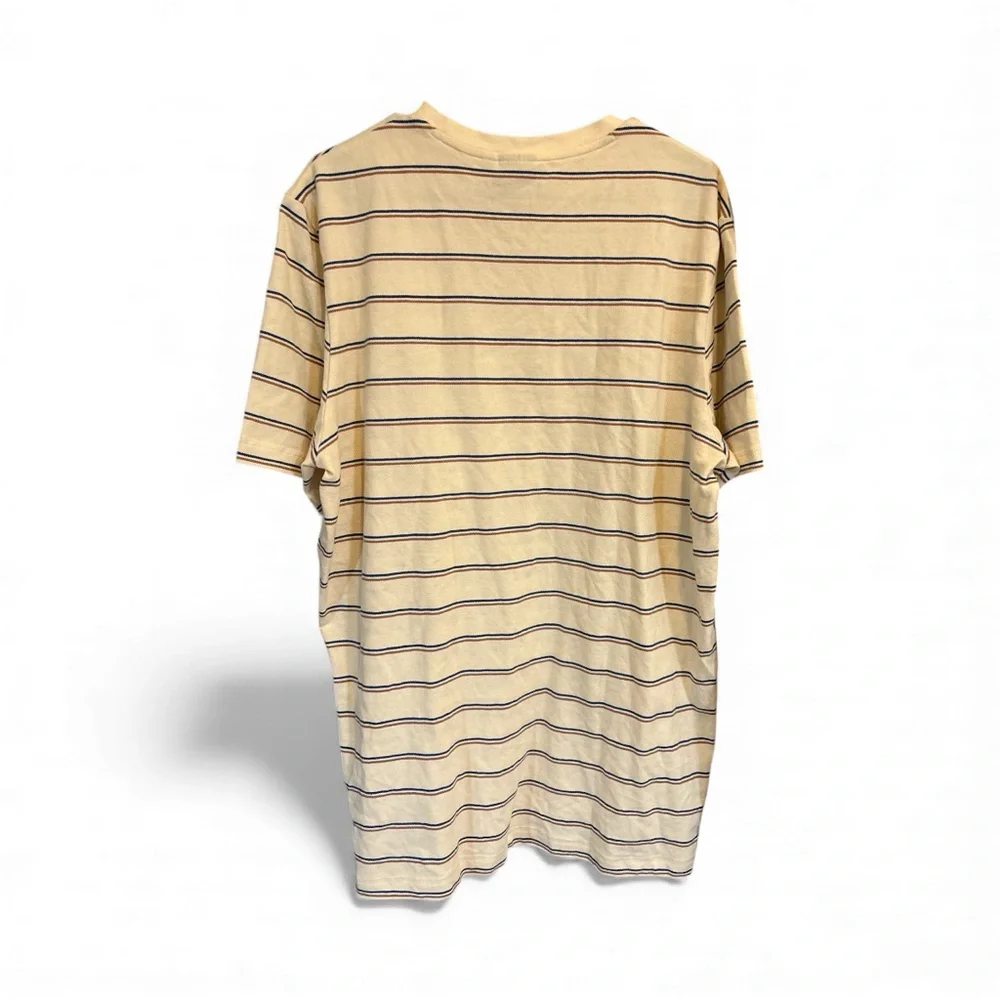 Puma Men's Beige Striped Tee - Picture 2 of 4